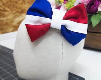 Dominican Hair Clips, Caribbean Bow Clips. Dominican Hair Bow Clips, Caribbean Hair Accessory from the Dominican Republic