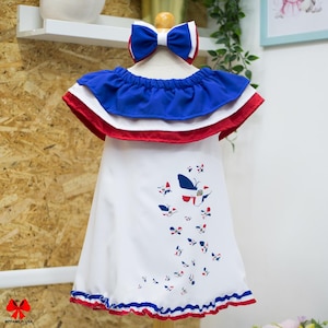 Dominican Dress for girl, Little Dominican girls from 12 Month to size 10