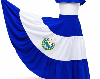 Salvadorian folkloric Dress. Classic El Salvador dress from 12 Month to XXL adults sizes, folkloric dress Salvadorian folkloric Dress. Classic El Salvador dress from 12 Month to XXL adults sizes, folkloric dress