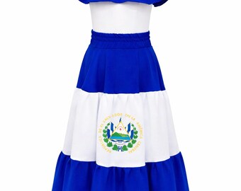 traditional dress from el salvador M/L Yellow Embroidered M – Brooklyn Chunches Perfect for girls special occasions Salvador Vestidos Orientais Salvadoran Culture