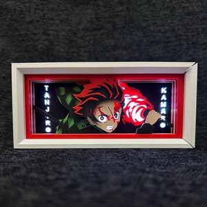 3D Printed Tanjiro Kamado Light Box | Anime | Gift | Decor | Demon Slayer