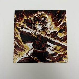 3D gedrucktes Poster | Tanjiro Kamado | Wanddekoration | Kunst | Anime | Dämonentöter |