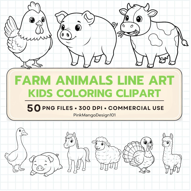 Animal Line Art Png 2026 - Etsy