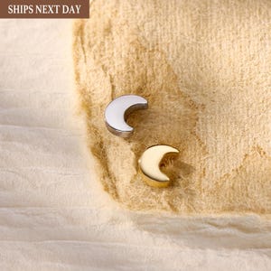 18/16G Tiny Star/Cross/Moon Titanium Labret • Threaded Flat Back Earring • Tragus Stud • Helix Stud • Cartilage Stud • Nose Piercing Stud