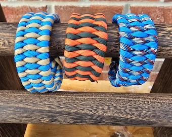 Custom Trilobite Weave Paracord Bracelet: Rugged Outdoor Accessory