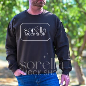 Gildan 18000 Mockup, Gildan Dark Chocolate Sweatshirt Mockup, Male Model Mockup, Gildan Dark Chocolate, 18000 Dark Chocolate Sweatshirt