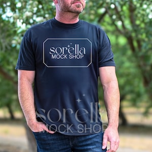 Comfort Colors 1717 Schwarz Mockup, Comfort Colors 1717 Mockup Schwarz, 1717 Black Mockup, Comfort Colors Model Mockup, Male Model Mockup