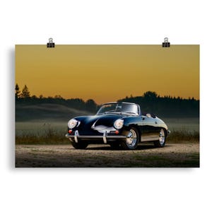Black Porsche 356 Poster