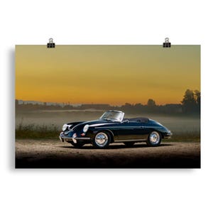 Black Porsche 356 Poster