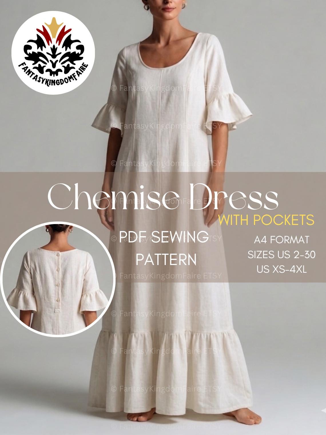 Renaissance Cotton Dress - Etsy Renaissance Cotton Dress - Etsy