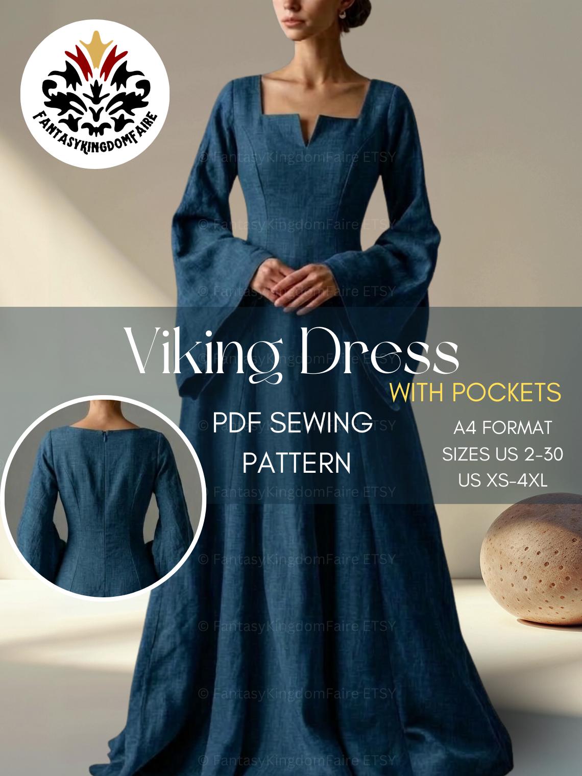 Abito Da Donna Vichinga – Costume Fiestas Guirca – Marrone – Taglia Regolare – Nuovo Con Etichette