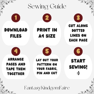 Medieval Viking Dress Pattern With Pockets XS-4XL | A4 US Sizes 2 to 30 | Renaissance Attire (Digital Download) image 3