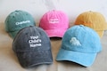 Customized retro baseball caps for children, embroidered text baseball caps, custom washed caps, baby caps, birthday and Christmas gifts product logo
