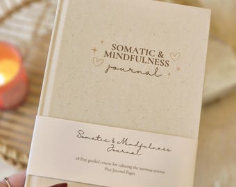 Luxury Somatic & Mindfulness Journal | 28-Day Guided Course Stress | Anxiety | Healing Relaxation | Workbook Planner Gift Aesthetic