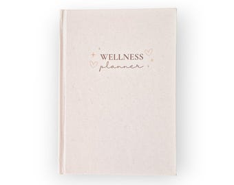 Wellnessplanner: tracker voor dagelijkse zelfzorg, gezondheid en mentaliteit | A5-gids met gids voor balans en reflectie | Luxe cadeau voor haar