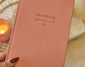 Gratitude Journal – Guided Daily Reflection, Mindfulness & Emotional Wellbeing | Pink Hardcover A5 Notebook