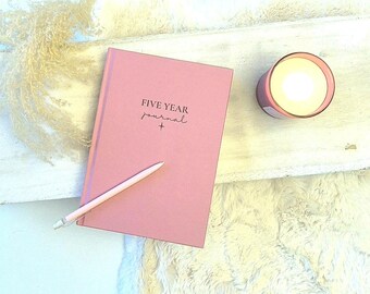 Luxury Pink Five-Year Memory Journal: 365 Days of Reflection | Planner | Selfcare | Wellness | Aesthetic Gift for Her, Line a Day Pink
