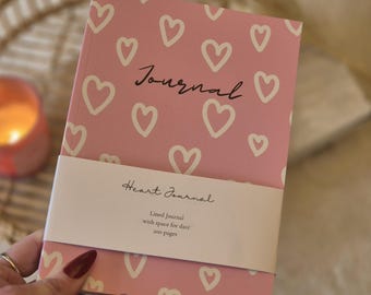 Pink Heart Lined Journal: A5 Softcover Gratitude and Mindfulness Practice | Gift for Her | Notebook | Nervous System Regulation