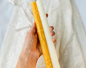 Beeswax Baptism Candle