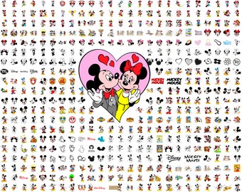 Mickey Minnie Mouse SVG Bundle, geschichteter Kopf svg, Geburtstags-Shirt svg, Tumbler Mug svg, Dateien für Cricut svg, Mickey Valentine Bundle