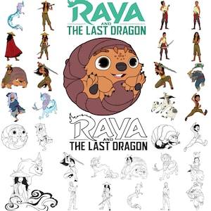 46 Raya and the Last Dragon Bundle SVG for Cricut and Silhouette Cutting Machines