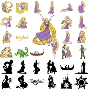 Rapunzel SVG Bundle, Tangled Svg, Rapunzel Svg Files for Cricut and Silhouette, Rapunzel Clipart, Rapunzel Png Svg Instant Digital Download
