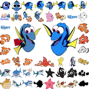 Finding Nemo SVG Bundle, Nemo Layered SVG, Dory Svg & Png Files for Cricut, Nemo Png, Finding Nemo Svg for Shirts, Instant Download