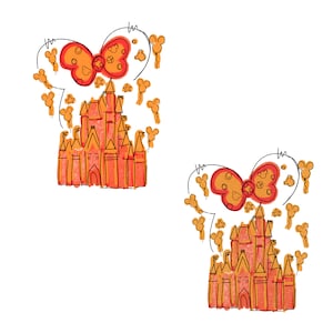 Watercolor Mouse Castle Png Bundle, Mouse Ear Castle Png, Retro Colorful Castle Png, Sublimation Design Png, Magic Kingdom Png, Sublimation