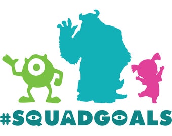 Monsters Svg, Characters SVG, Monsters For Cricut, Monsters Head Svg, Squad Goals, Mike, Sulley, Monster Inspired Cutting Files in Svg