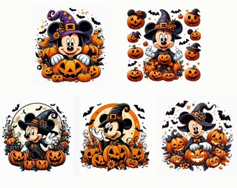 Mickey Mouse Halloween digitaal, Halloween png, niet zo eng Halloween png, familie Halloween-shirts png, Halloweenreis png, Halloween png