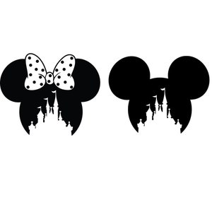 Castle svg bundle, princess svg, castle clipart, Heart Head Mickey mouse, magic kingdom svg, cut files for cricut silhouette