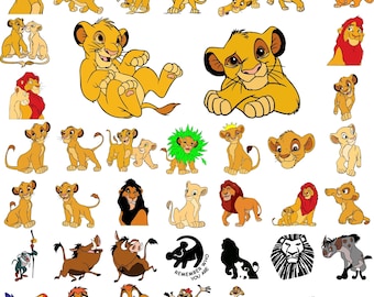 Lion King SVG Mega, Simba Svg for Cricut, Lion King Png, Hakuna Matata Svg for Shirts, Layered Svg Files, Lion King Clipart Instant Download