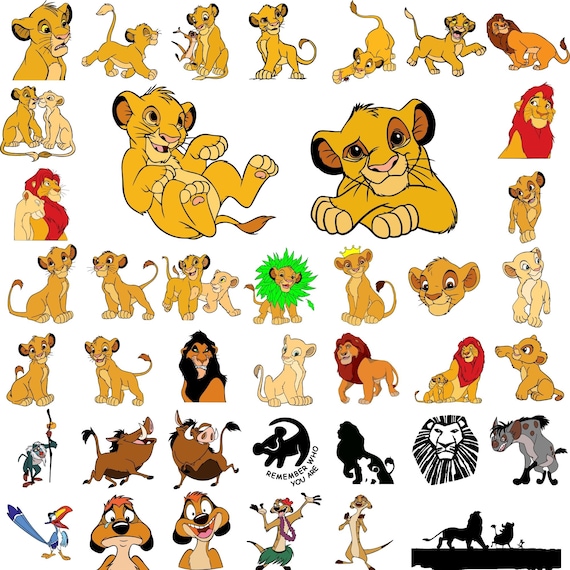 Lion King SVG Mega, Simba Svg for Cricut, Lion King Png, Hakuna Matata Svg for Shirts, Layered Svg Files, Lion King Clipart Instant Download