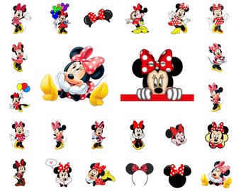 Minnie Mouse Svg Bundle, Head Svg, Birthday shirt Svg, Tumbler Mug, Svg files for Cricut, Minnie Mouse Svg Cartoon Cliparts for Sublimation
