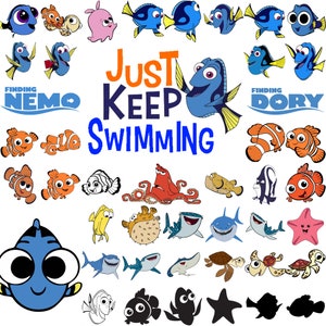 Finding Nemo SVG Bundle, Dory Svg & Png Files for Cricut, Nemo Png, Finding Nemo Svg for Shirts, Nemo digital paper, Instant Download