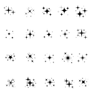 Star Svg, Sparkle Star Svg, Star Png, Sparkle Star svg Bundle, Star Clipart, Star Cricut Fİle, Twinkle Stars svg, Svg Files For Cricut