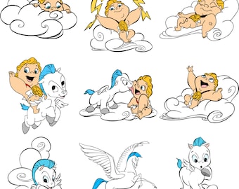 Bebé Hércules, Hércules Svg Bundle, Hércules png, Hércules clipart, Hércules svg para cricut, Archivos digitales, Descarga instantánea