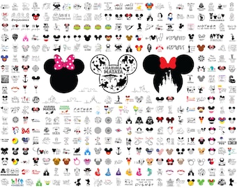 Mickey Minnie Mouse SVG Bundle, geschichteter Kopf svg, Geburtstags-Shirt svg, Tumbler Mug svg, Dateien für Cricut svg, Mickey Valentine Bundle