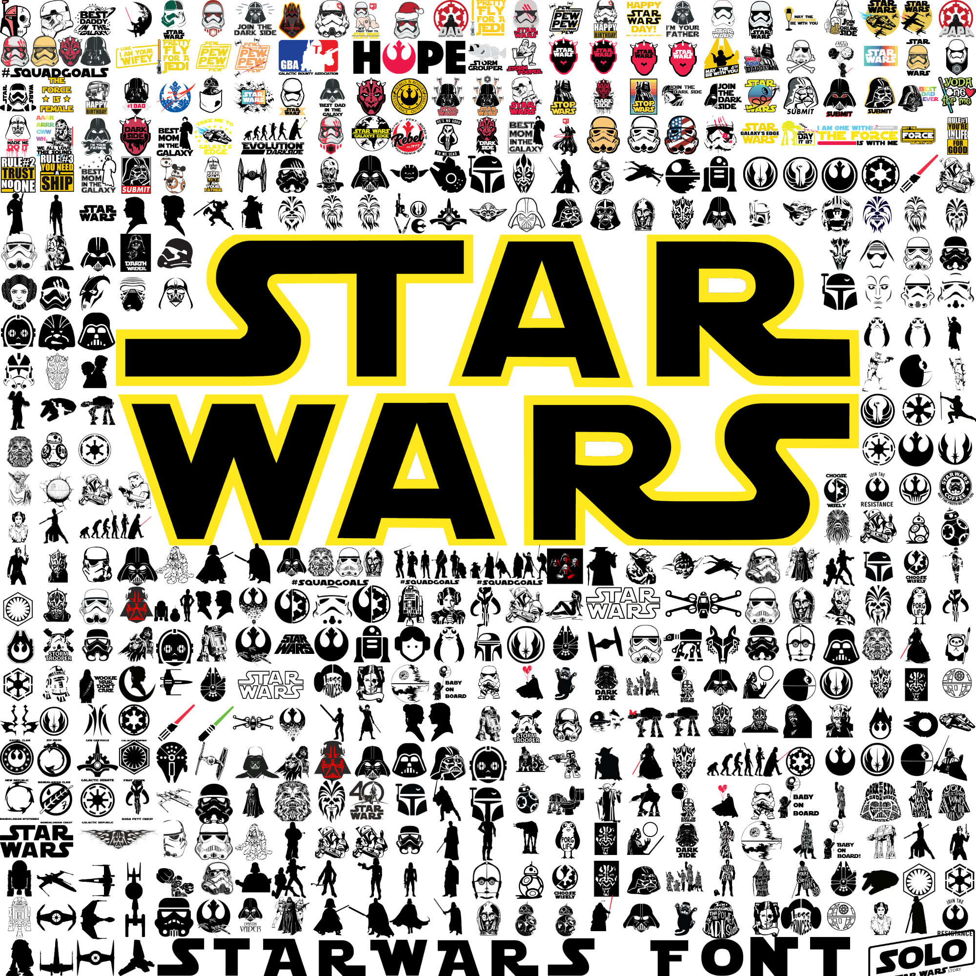 Star Wars Svg, 3000+ Starwars Svg Bundle, Star Wars Png, Svg Files
