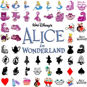 Alice in Wonderland SVG Bundle, Alice SVG, Princess svg, Alice in Wonderland Clipart, Alice in Wonderland digital download, Silhouette