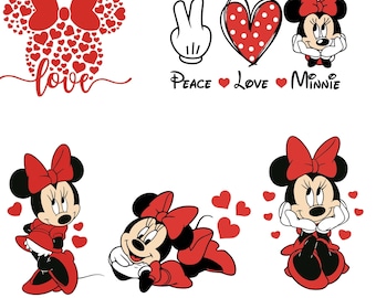 Minnie Mouse Svg Bundle, Head Svg, Birthday shirt Svg, Tumbler Mug, Svg files for Cricut, Minnie Mouse Svg Cartoon Cliparts for Sublimation