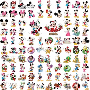 Mickey Christmas New Clipart Bundle, Bundle Merry Christmas Svg Png, Christmas Character, Christmas Squad Svg, Christmas Friends Svg