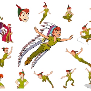 peter pan svg, tinkerbell svg, peter pan, peter pan silhouette, peter pan clipart, neverland svg, disneyland svg, peter pan cuttable