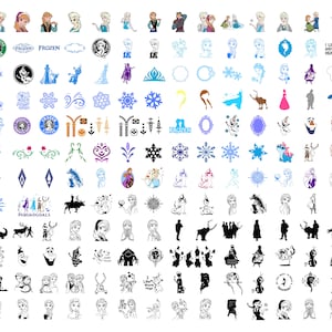 750 Files Frozen SVG Bundle, Elsa, Anna, Olaf SVG, Frozen Cricut Designs, Frozen Clipart, PNG Files, Instant Download, Perfect for Crafts