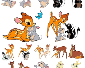 Bambi-Svg, Bambi Png, Bambi Clipart, Hirsch svg für Cricut, digitale Dateien, Instant Download