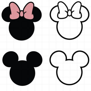 Mickey and Minnie Inspired SVG Bundle | Disneyland Shirt SVG | Disneyland Cricut SVG File | Mickey Minnie Mouse Outline | Instant Download