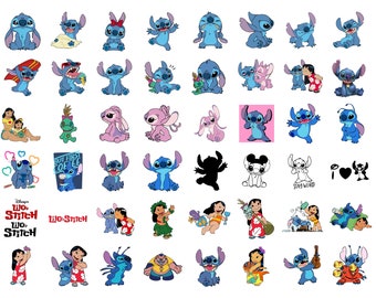 Lilo et Stitch Svg, Lilo et Stitch Png, Lilo et Stitch Clipart Bundle, fichiers en couches Lilo et Stitch, fichier vectoriel Lilo et Stitch