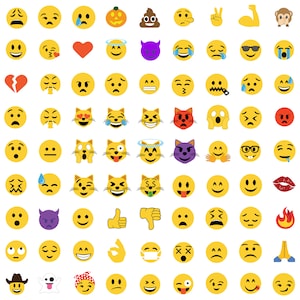 580 Files Emoji Svg Bundle - Layered Design Vector Files - SVG for cricut - PNG, DXF, Svg, Eps