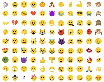 580 ファイル Emoji SVG バンドル - レイヤー デザイン ベクター ファイル - Cricut 用 SVG - PNG、DXF、SVG、Eps