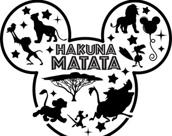 Hakuna Matata Svg, Hakuna Matata Png, Family Trip Svg, Hakuna Matata, Lion King Simba Svg, Hakuna Matata Png, Mouse Family Svg